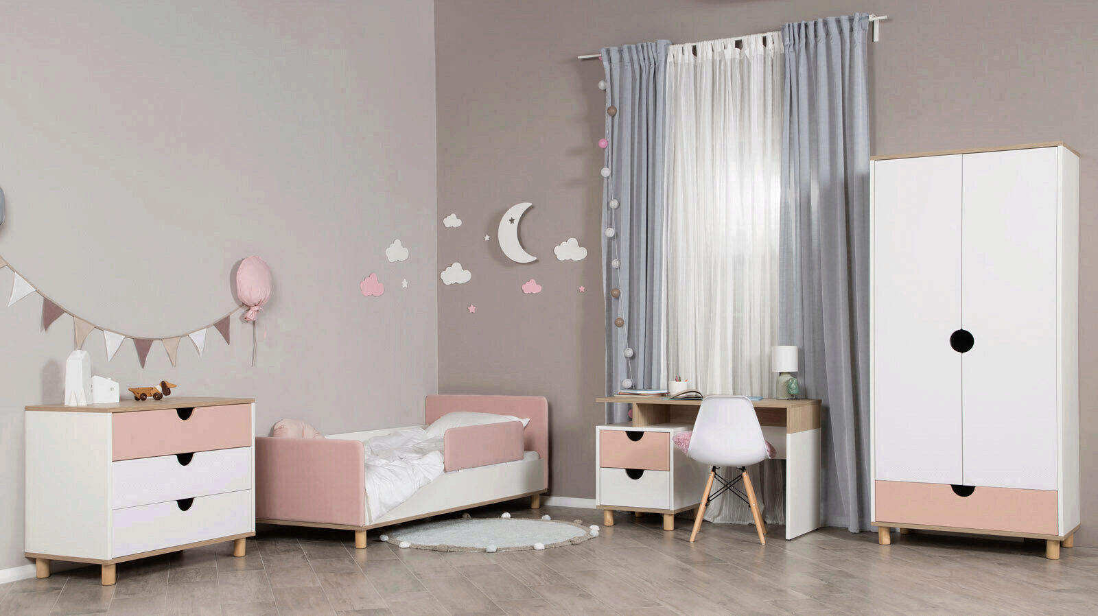 Спальня детская Burry, цвет Розовый детская кровать трансформер polly розовый