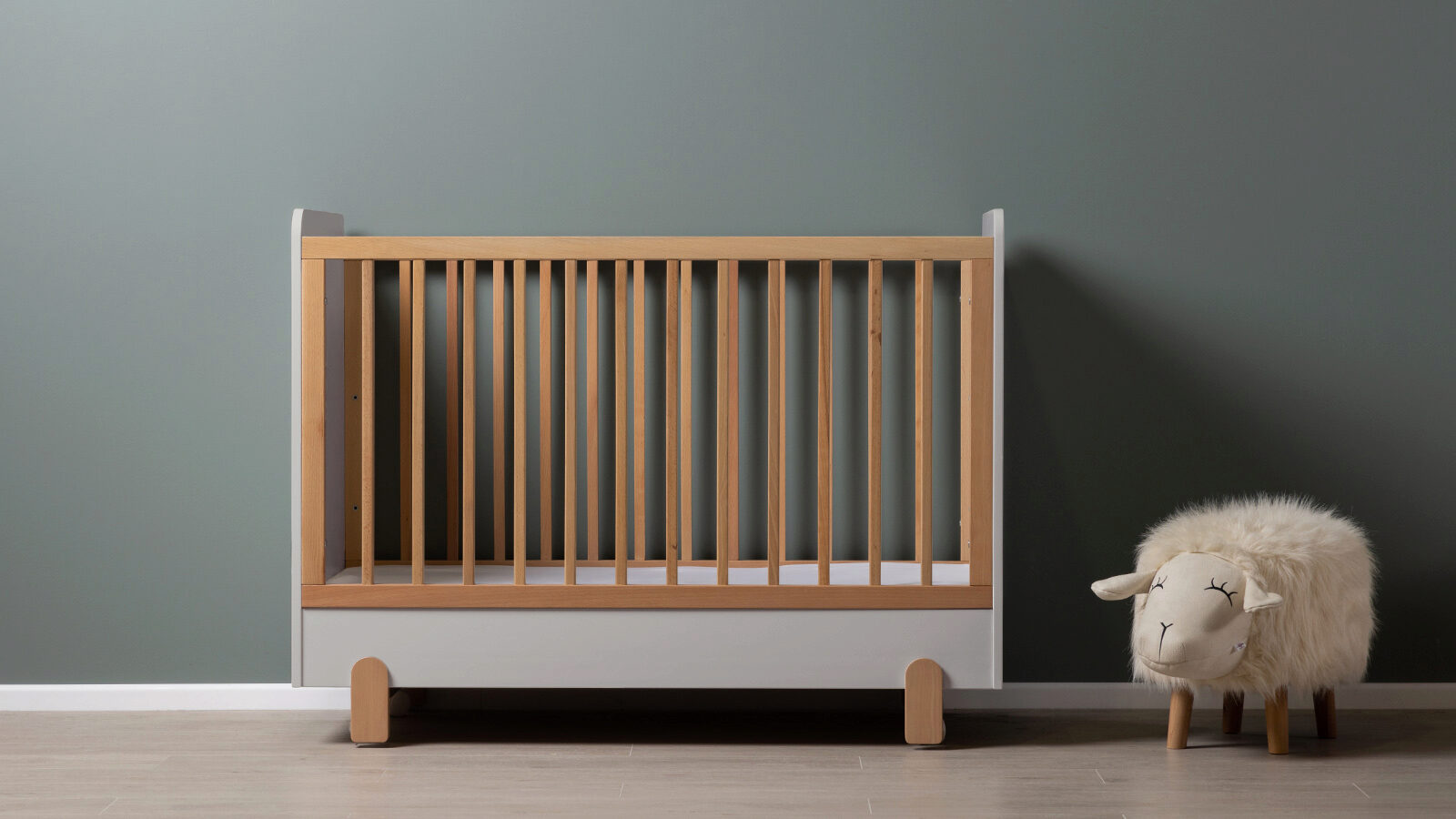 Кровать для новорожденного Lory, цвет Серый/Бук постельное белье eco style серый