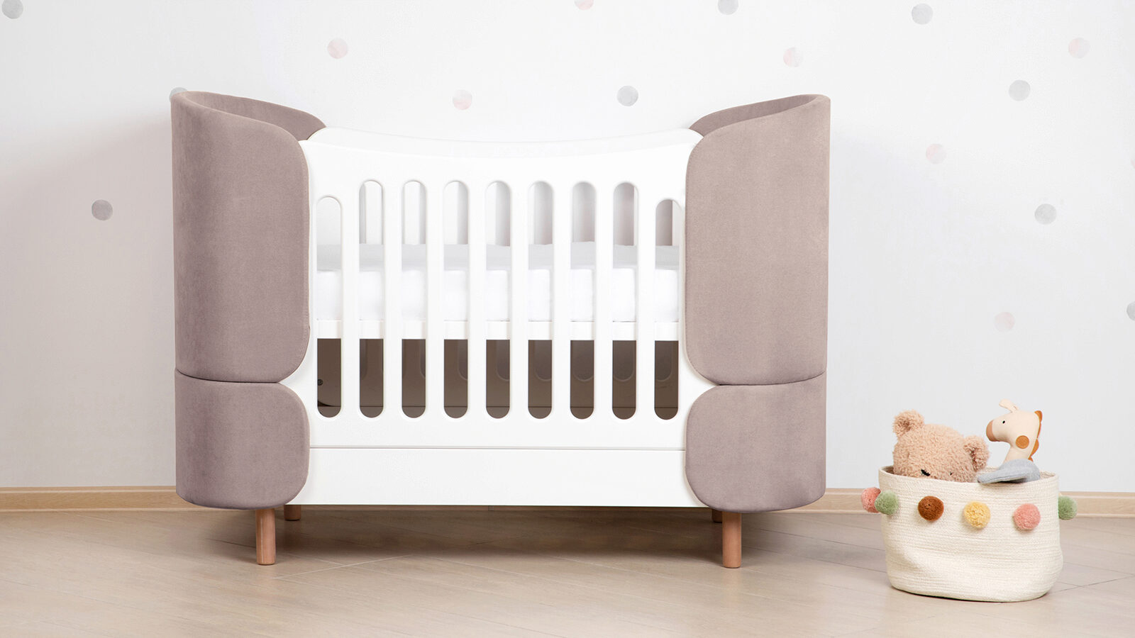 Детская кровать-трансформер Polly, цвет серый детская кровать трансформер polly розовый