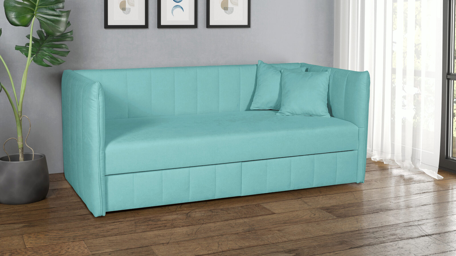 Прямой диван Dandi (2 ящика)