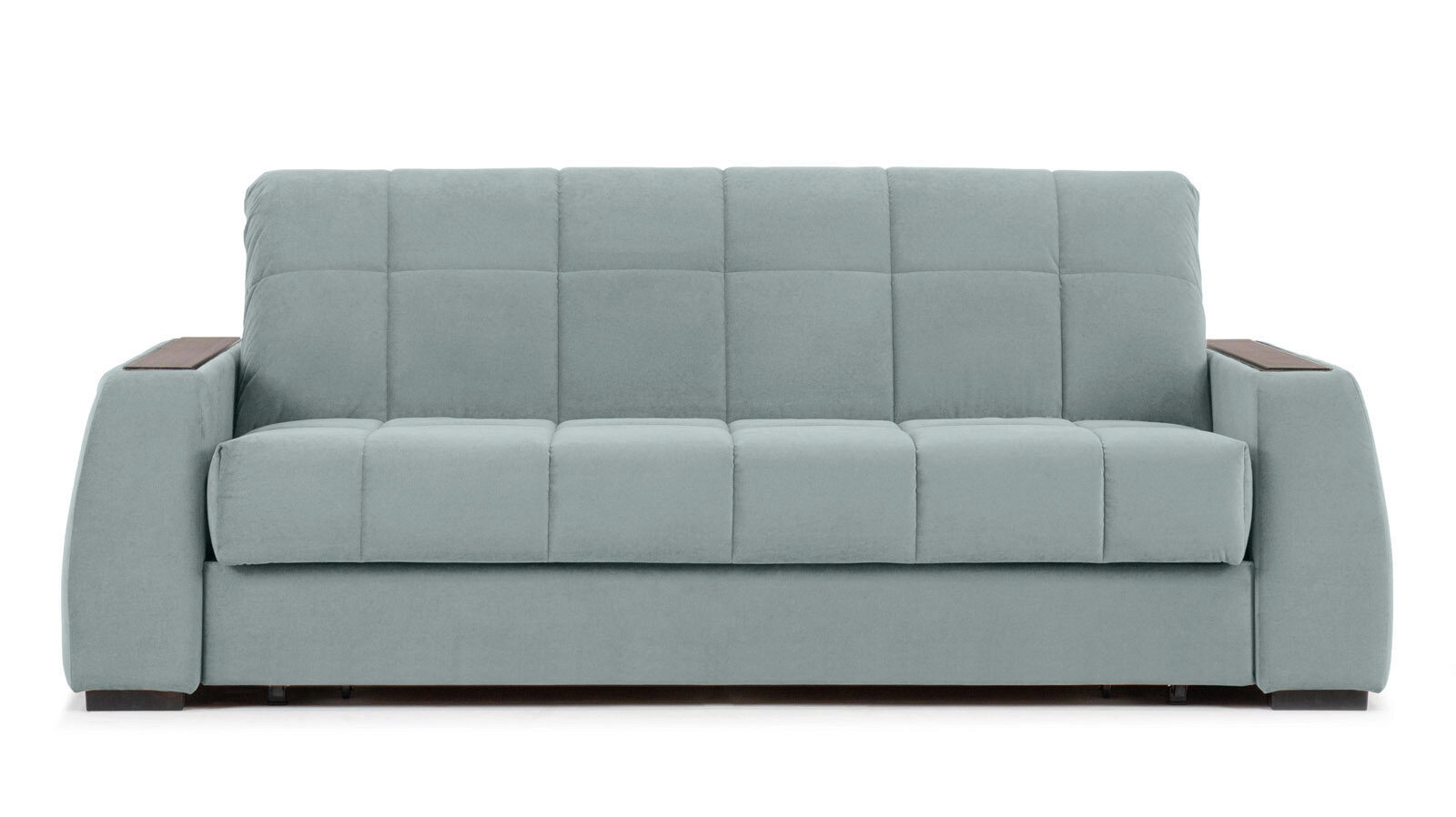 Прямой диван Domo Pro c полками цвет Венге, стежка квадрат
