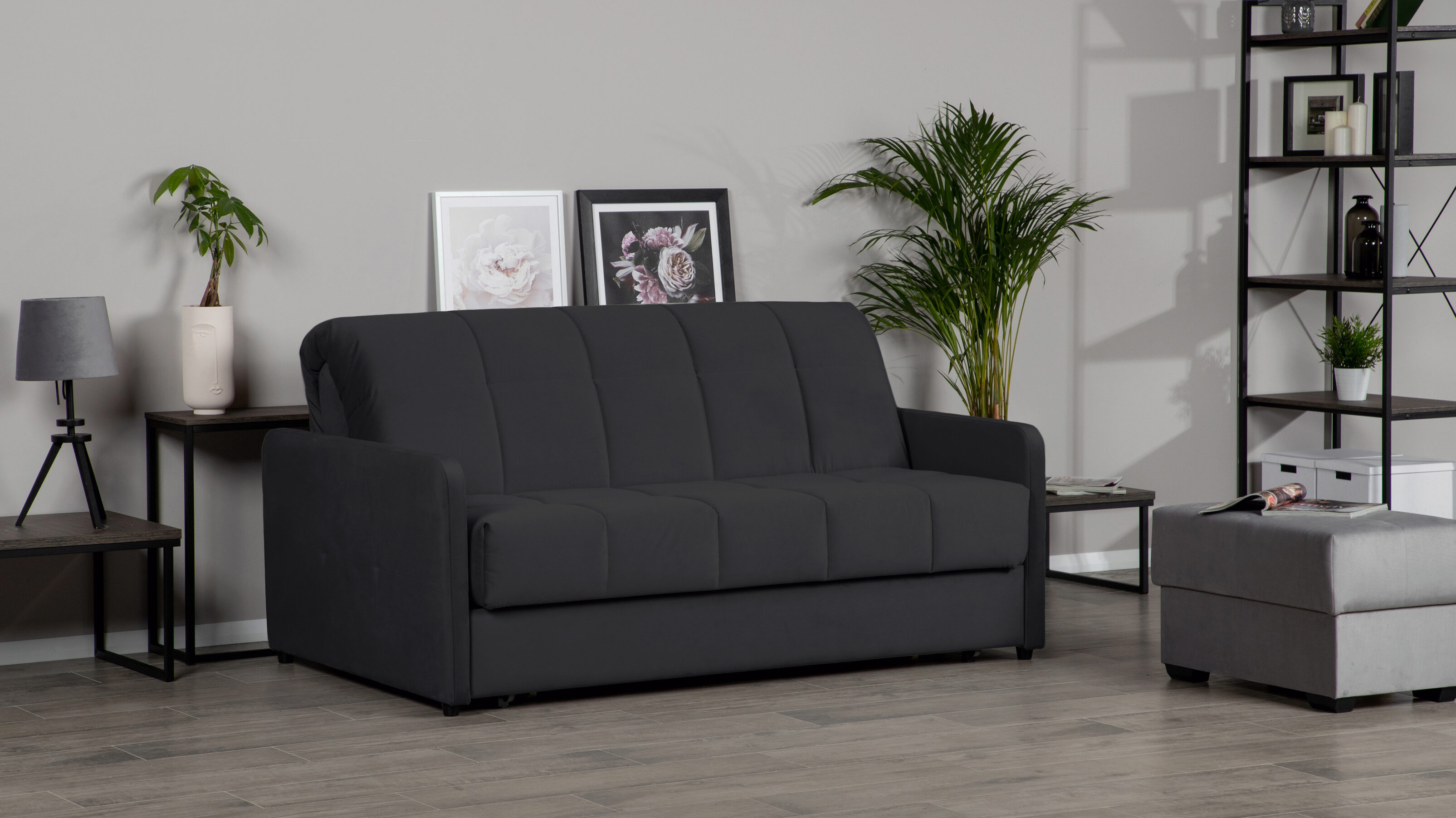 фото Прямой диван domo pro с узкими подлокотниками стежка квадрат askona