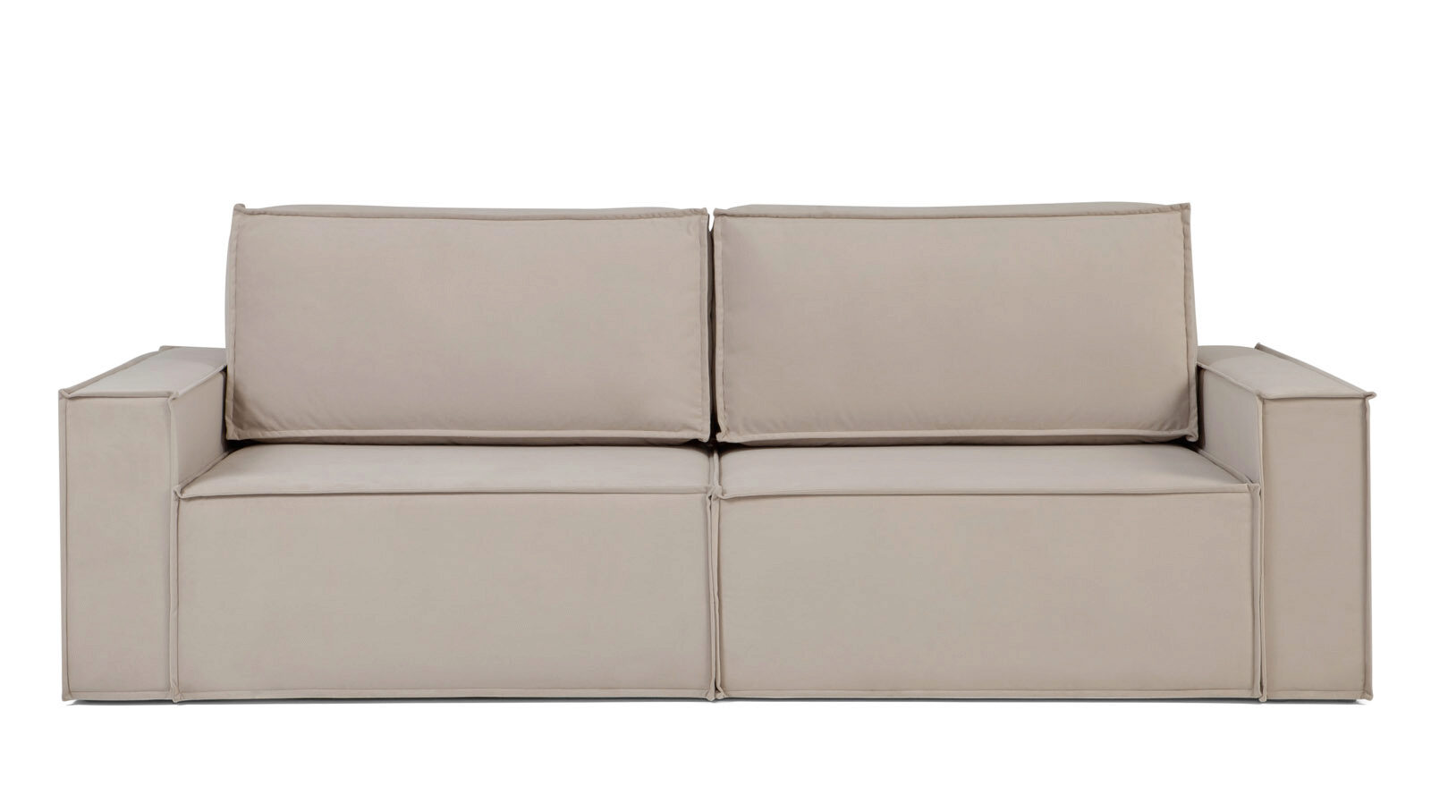 фото Прямой диван klark 2 секционный с широкими подлокотниками askona
