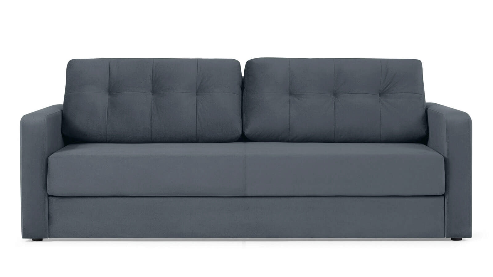 фото Прямой диван loko pro с широкими подлокотниками, с матрасом средней жесткости askona