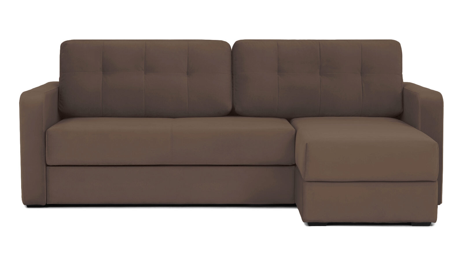 Угловой диван Loko Pro с широкими подлокотниками, с мягким матрасом Askona
