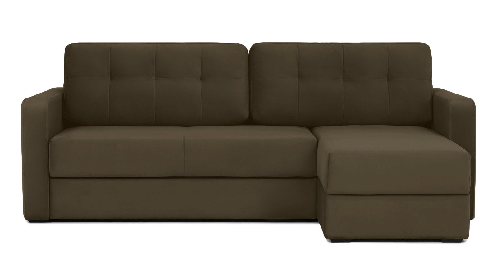 Угловой диван Loko Pro с широкими подлокотниками, с мягким матрасом Askona