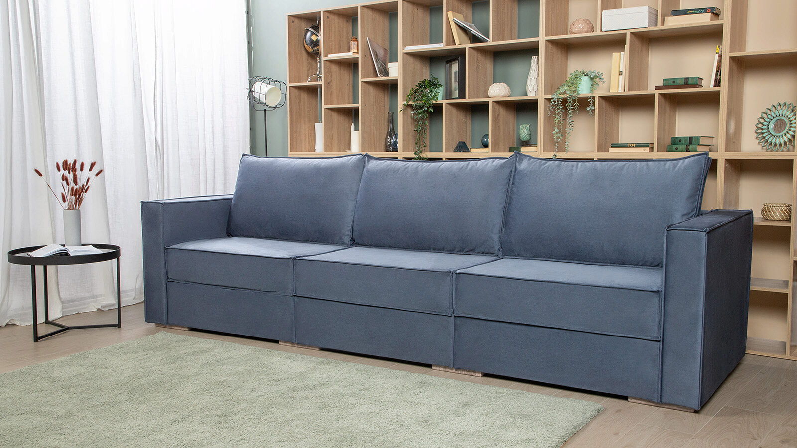 Модульный диван Hero 3-секционный с подлокотниками тоннель 1 секционный belon familia зелёный салатовый