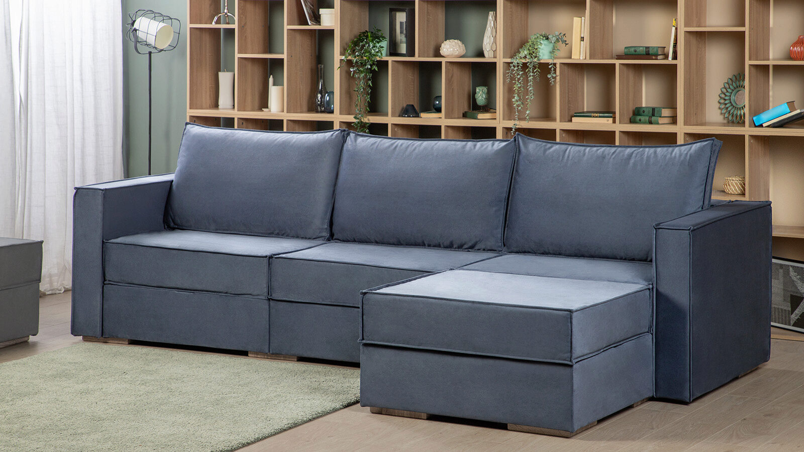 Угловой модульный диван Hero 4-секционный с подлокотниками модульный диван hero 2 секционный конфигурация кинотеатр