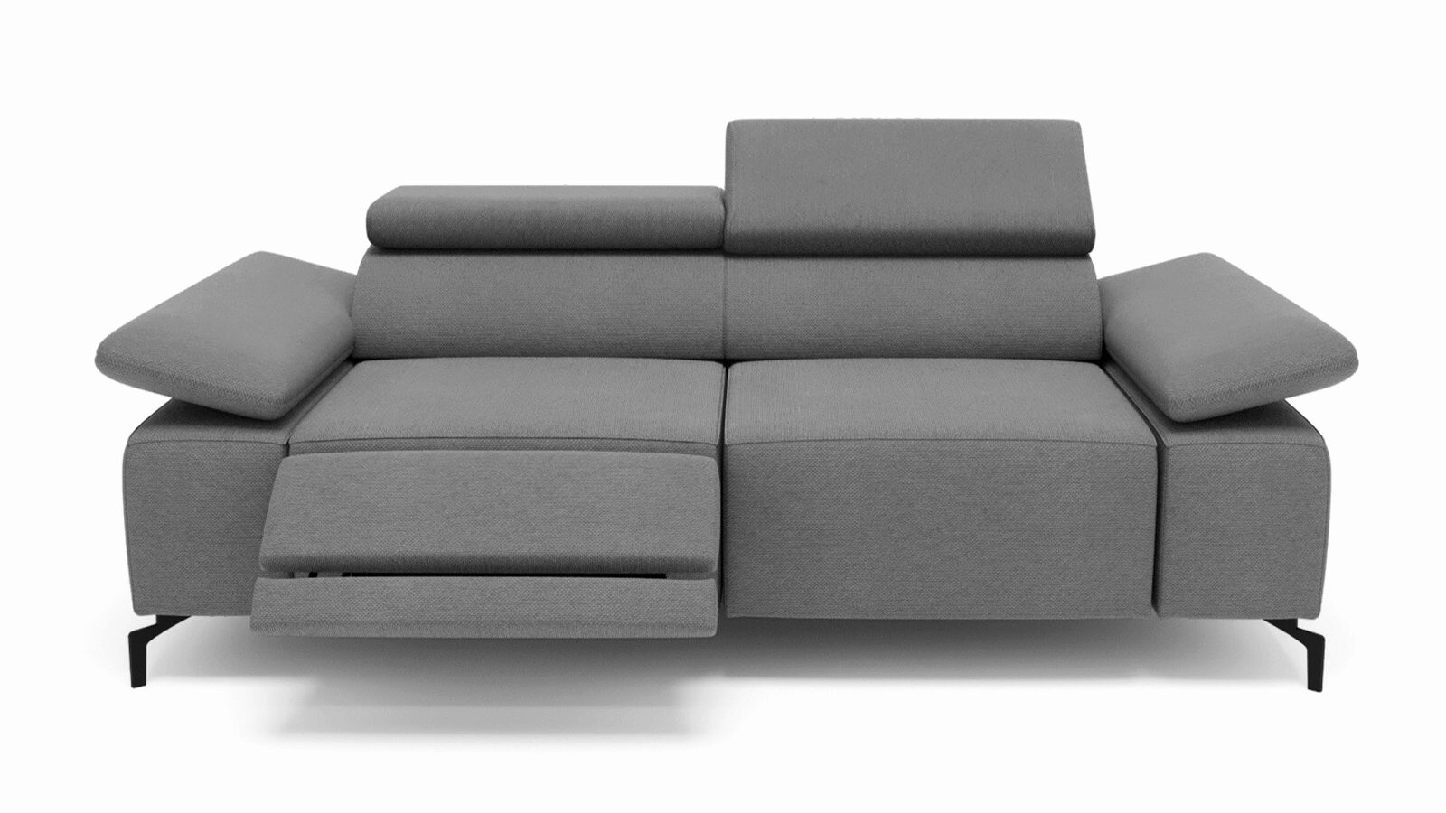 Прямой диван с реклайнером слева Square new прямой диван бруно 2 с подлокотниками механизм книжка нпб велюр галакси лайт 004