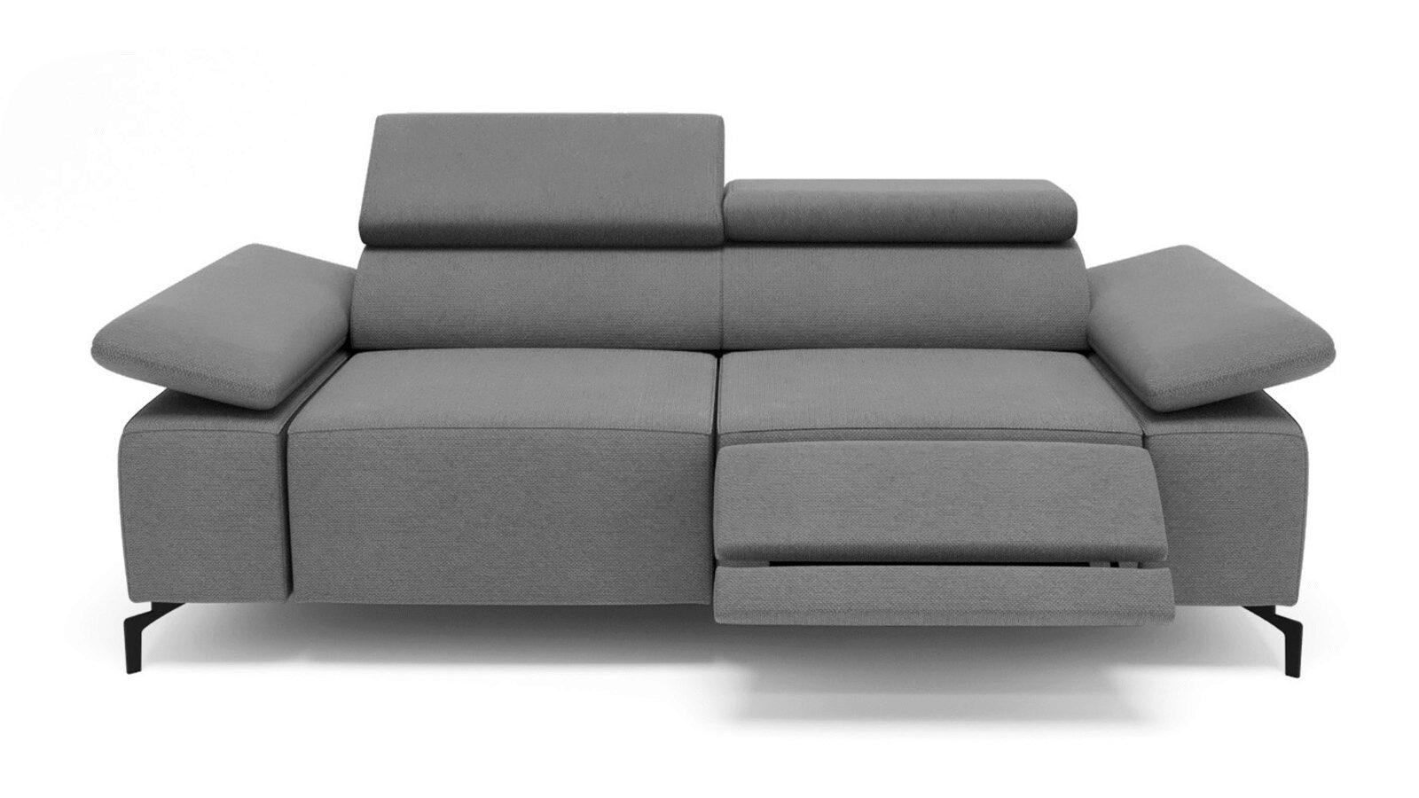 Прямой диван с реклайнером справа Square new прямой диван гермес лайт механизм еврокнижка рогожка серый