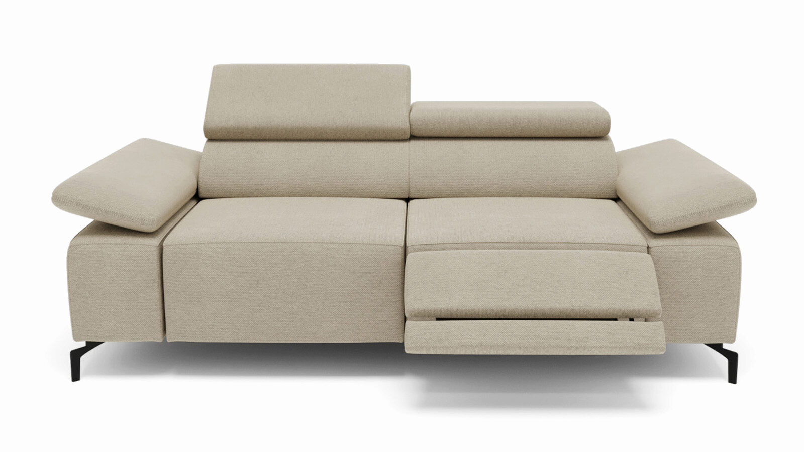 Прямой диван с реклайнером справа Square new прямой диван лиссабон механизм еврокнижка микровельвет коричневый
