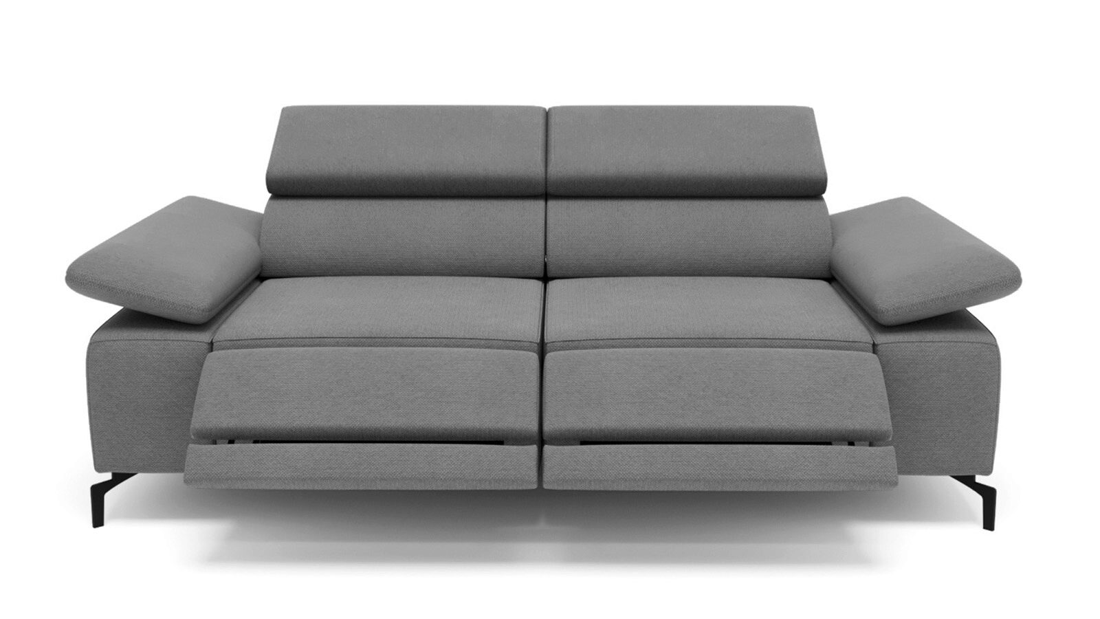 Прямой диван с 2-мя реклайнерами Square new прямой диван финка механизм книжка ппу велюр галакси лайт 023