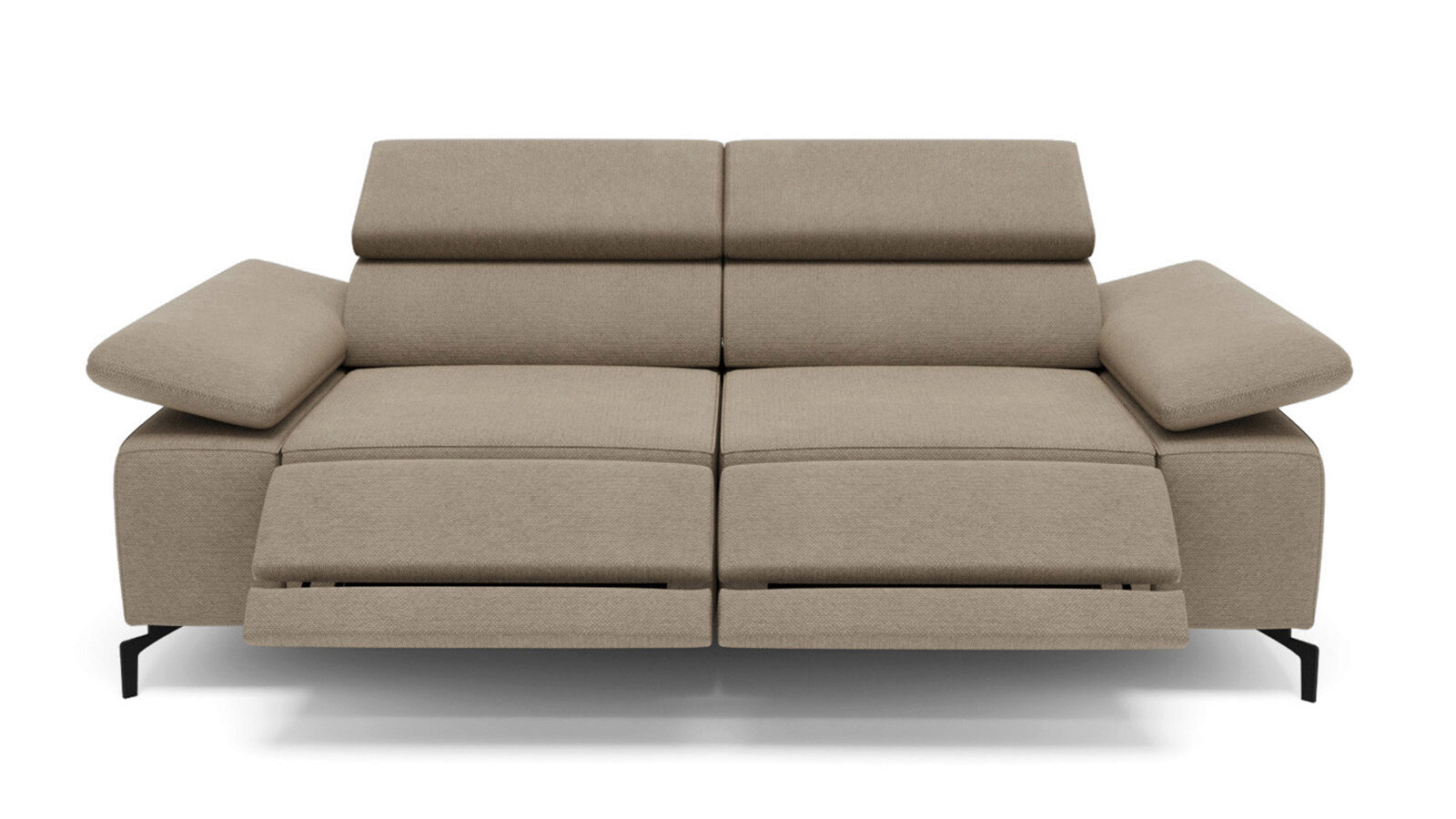 Прямой диван с 2-мя реклайнерами Square new прямой диван лиссабон механизм еврокнижка микровельвет коричневый