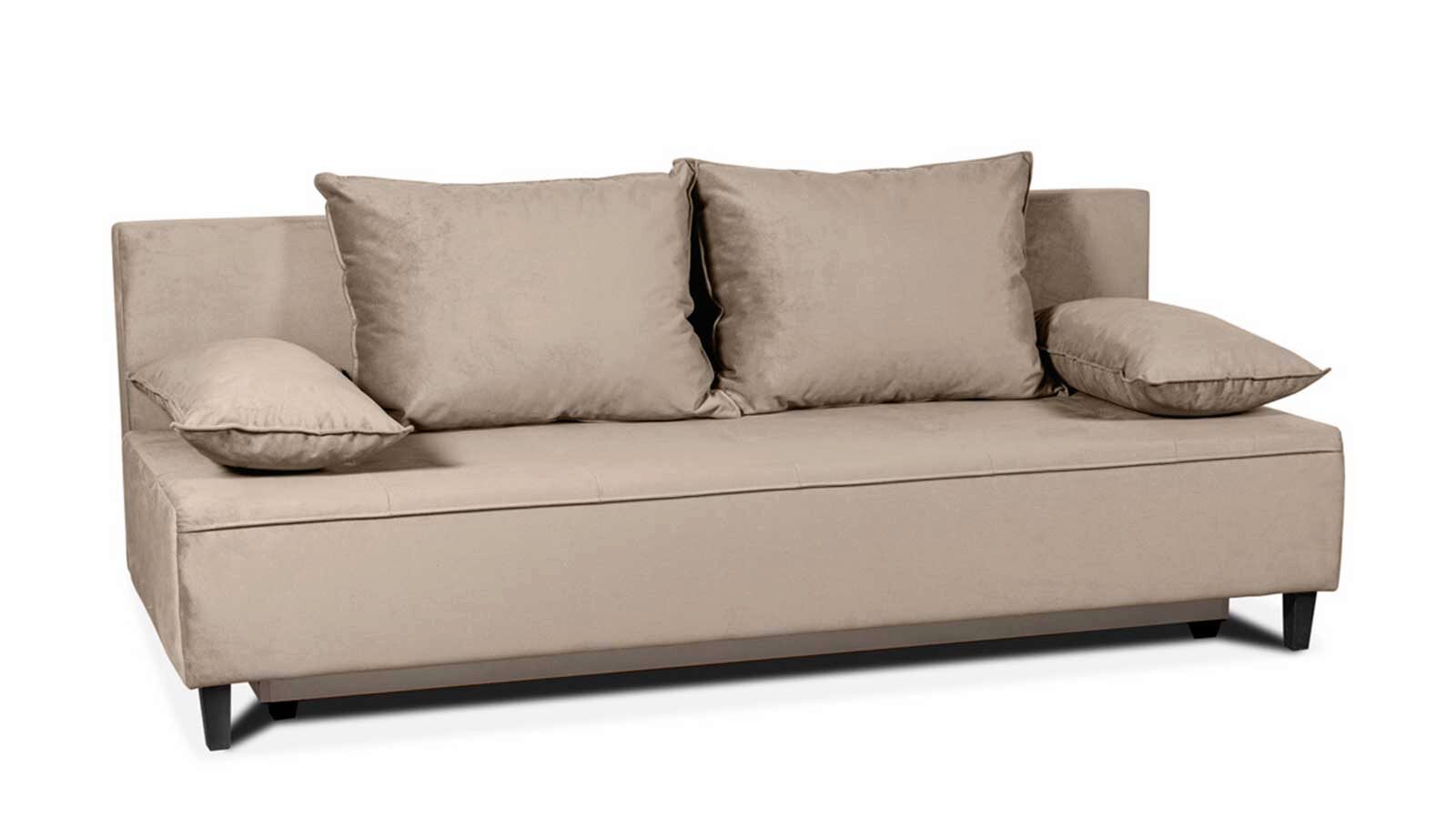 Прямой диван Tomas Velutto п образный диван дубай механизм еврокнижка бежевый микровельвет коричневая экокожа