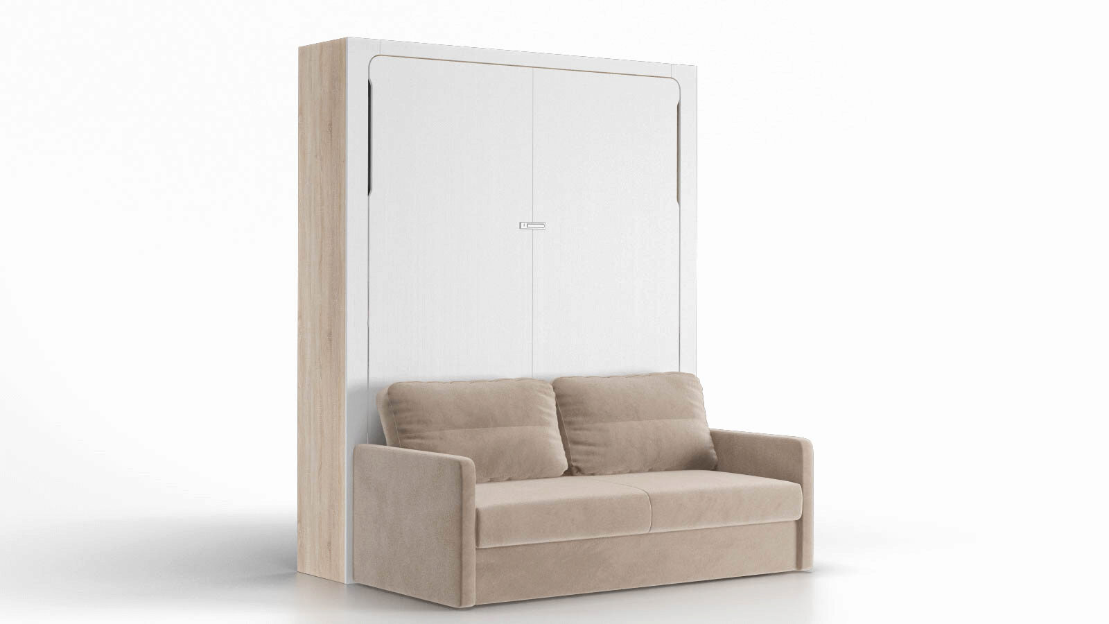 Комплект мебели Wall Bed Life Time с диваном и шкафами, цвет Дуб Белый Askona