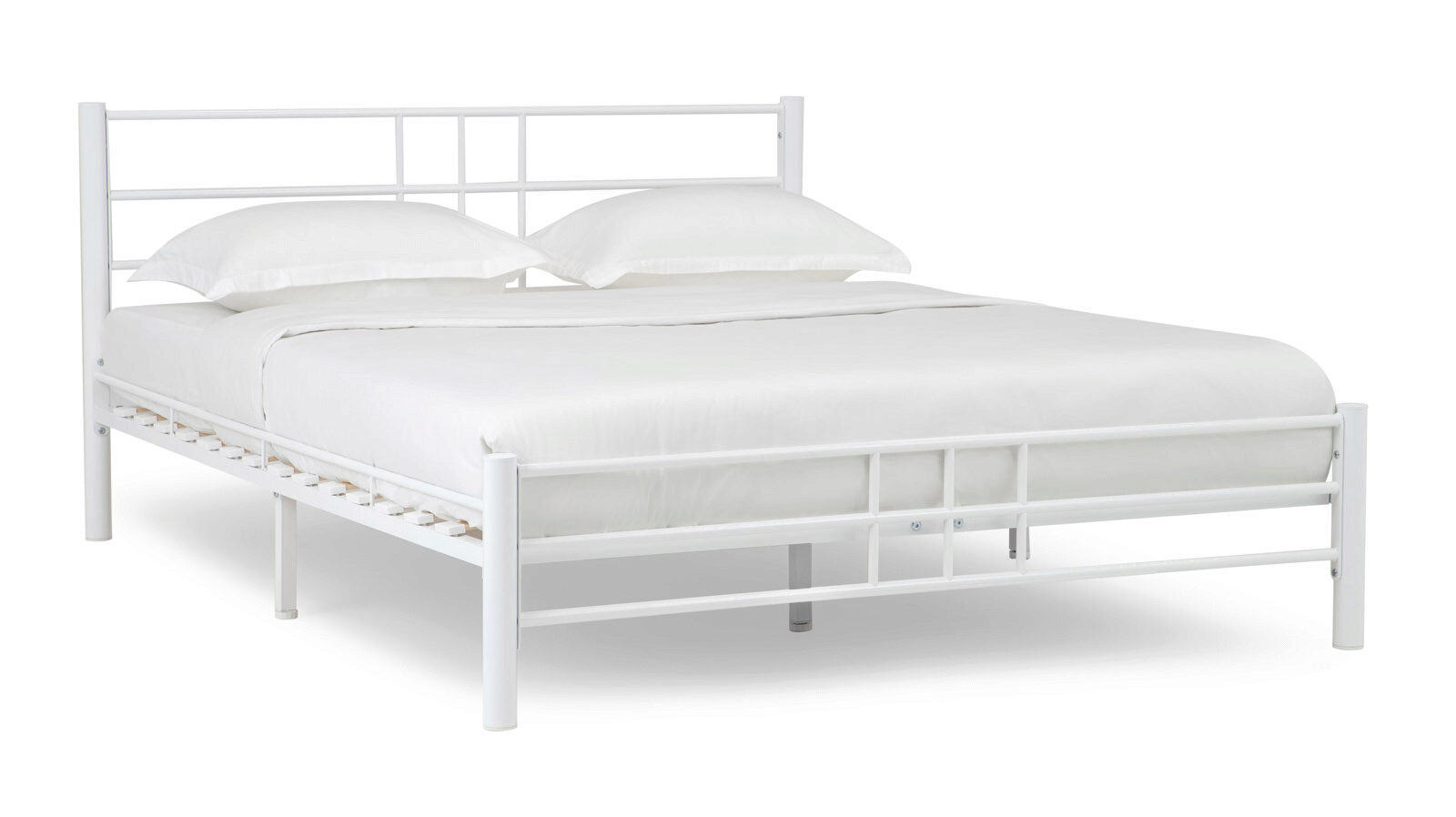 Кровать металлическая Chris, цвет белый планинг недат 56л металлическая текстура настольный 7бц глянц лам офсет