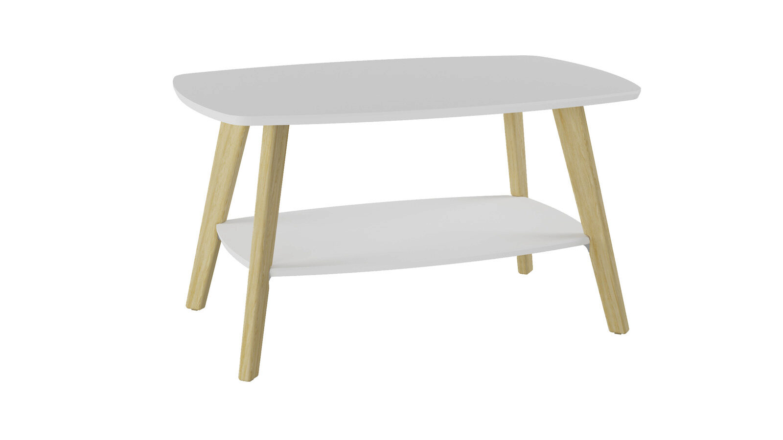 Журнальный стол Barrin, белый/дуб янтарный стол рабочий line quadro белый дуб янтарный