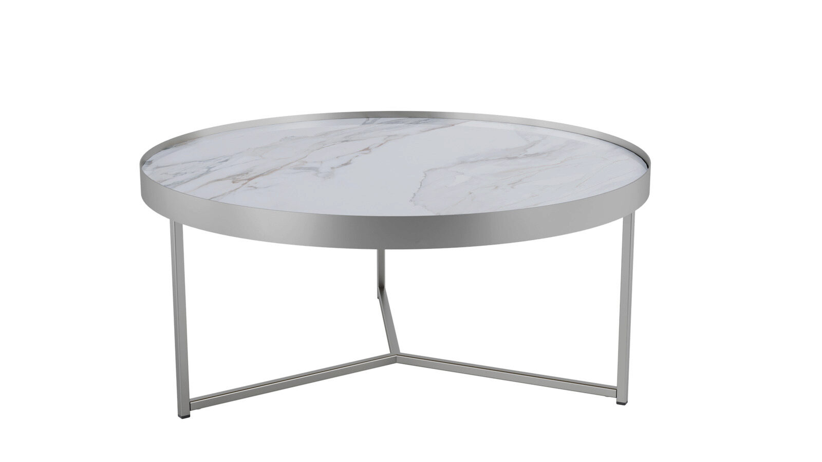 Журнальный стол Oklend, цвет белый/хром т образная бритва rockwell model t белый хром