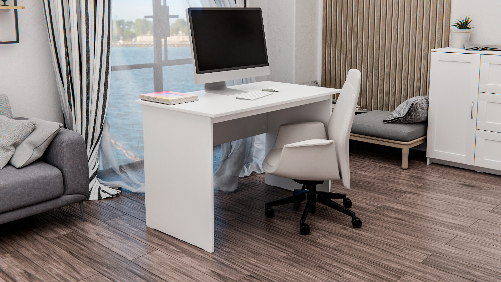 Стол письменный Tim 120, цвет Белый сверхпрочный вращающийся подшипник поворота 360 градусов поворотный стол замена для мебели