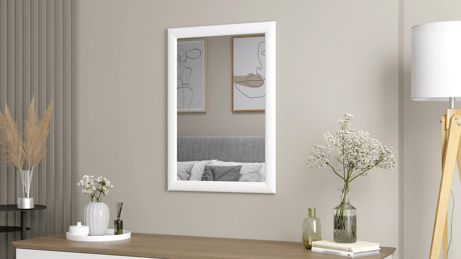 Зеркало Airis 70x50, цвет Белый глянец зеркало шкаф comforty диана 60 белый глянец