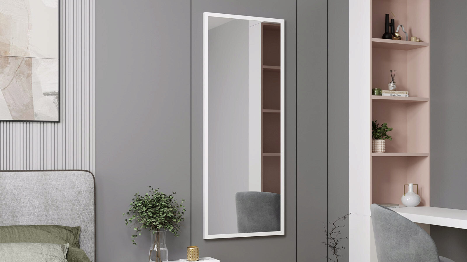 Зеркало Bailey 150x60, цвет Белый зеркало шкаф comforty палини 100 белый глянец