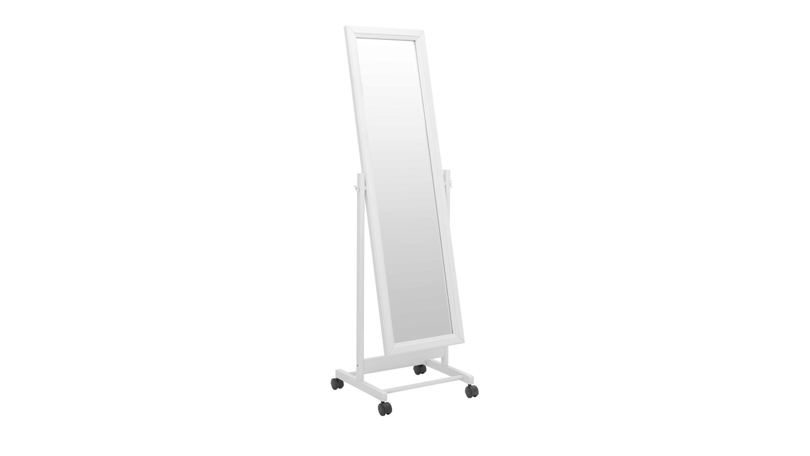 Зеркало напольное Kelda, цвет: Белый стул бильбао опоры массив белый молдинг никель ткань велюр dream grey