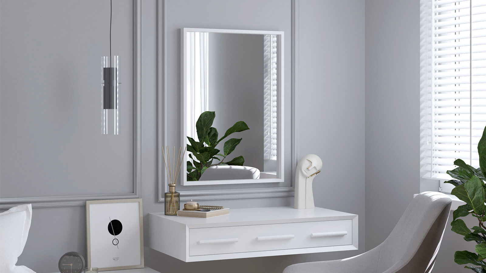 Зеркало Rima 70x50, цвет Белый зеркало comforty феррара 80 780х770 мм белый глянец
