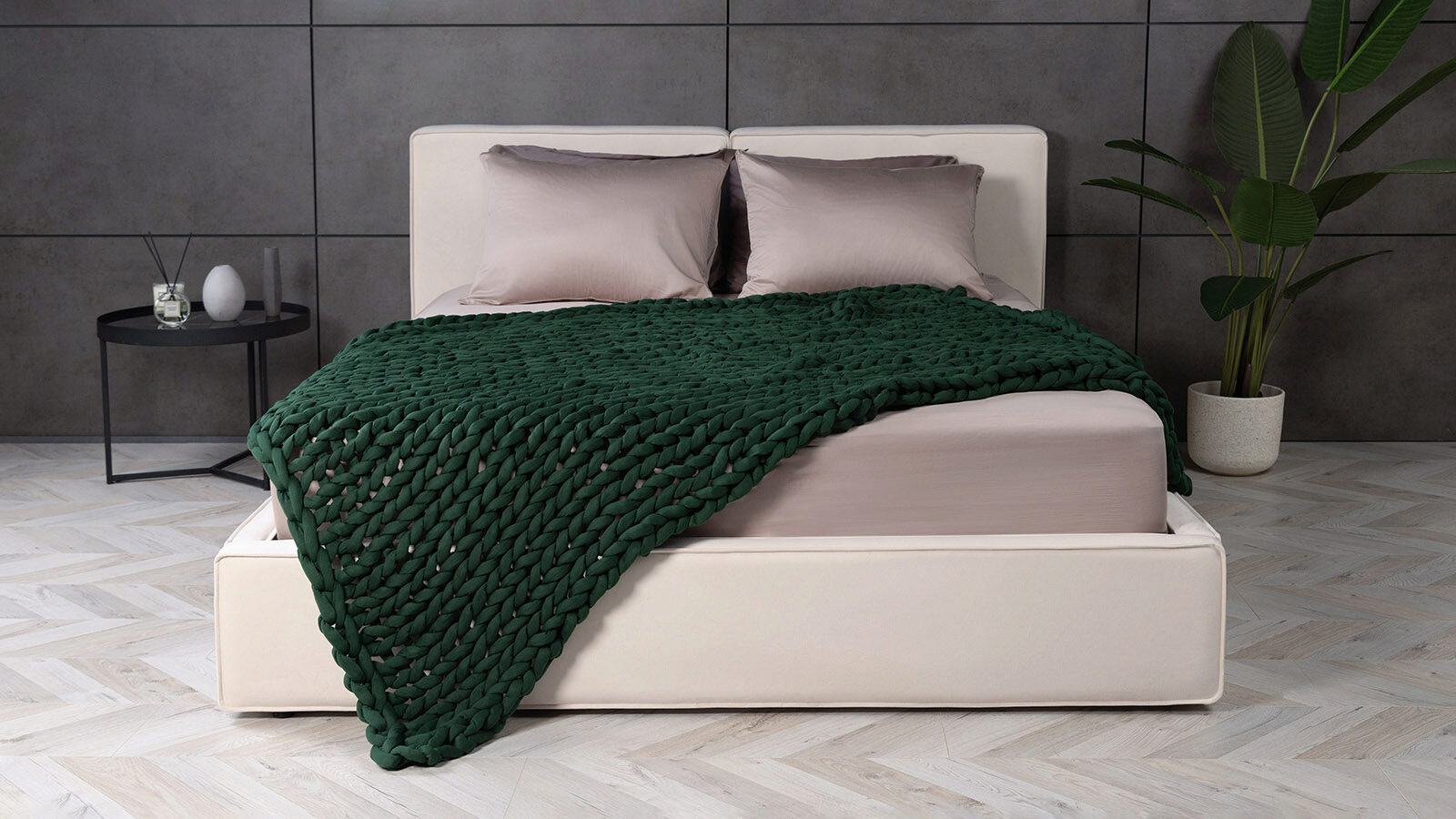 Утяжеленное одеяло Gravity Wicker, цвет Зеленый Askona
