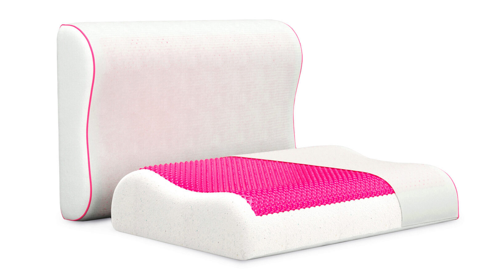 фото Анатомическая подушка ecogel contour pink askona