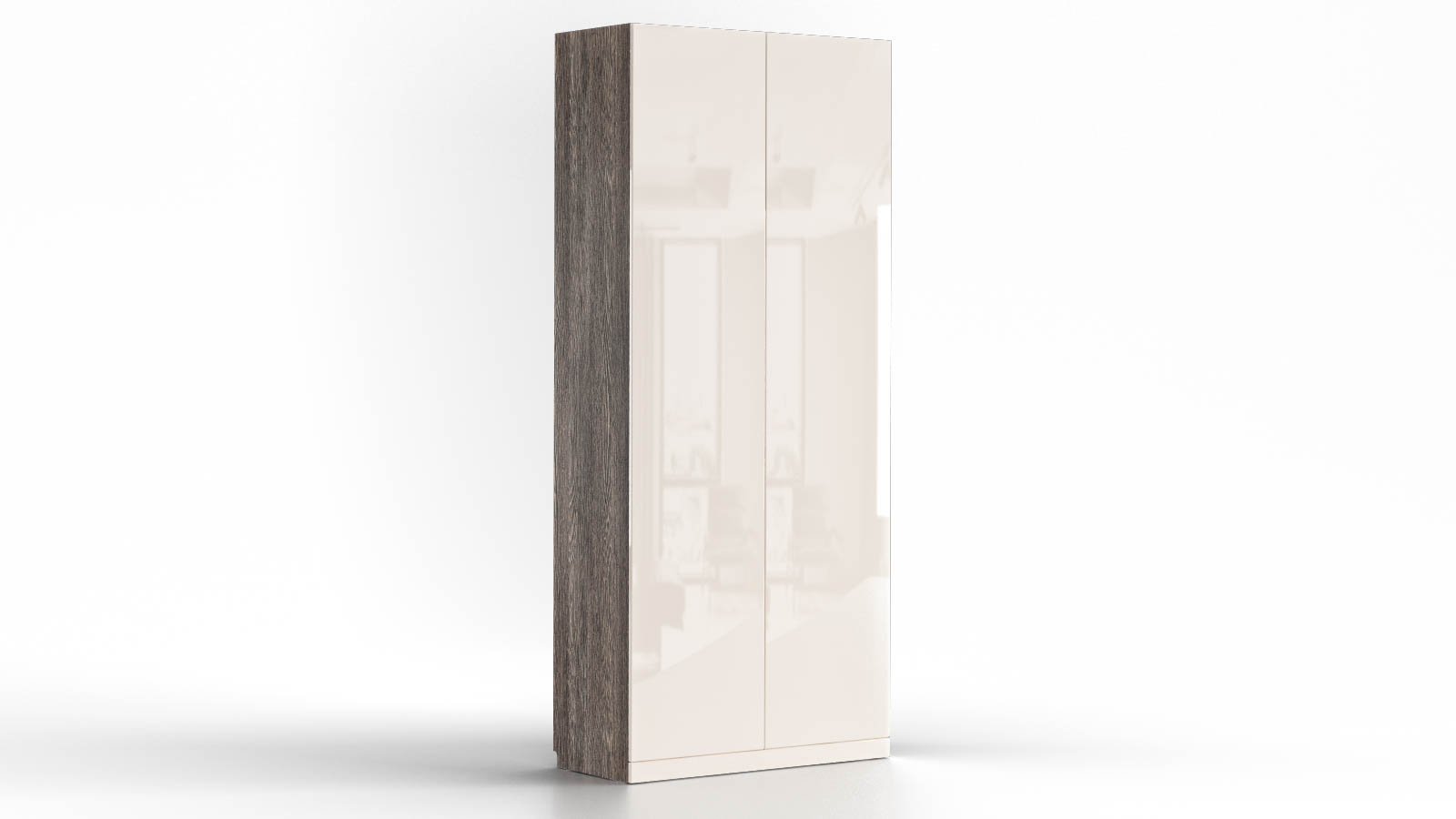 Шкаф двухдверный Space Solutions, цвет Венге шкаф двухдверный для одежды латте 2 876×456×2134 мм бодега cветлый орех донской