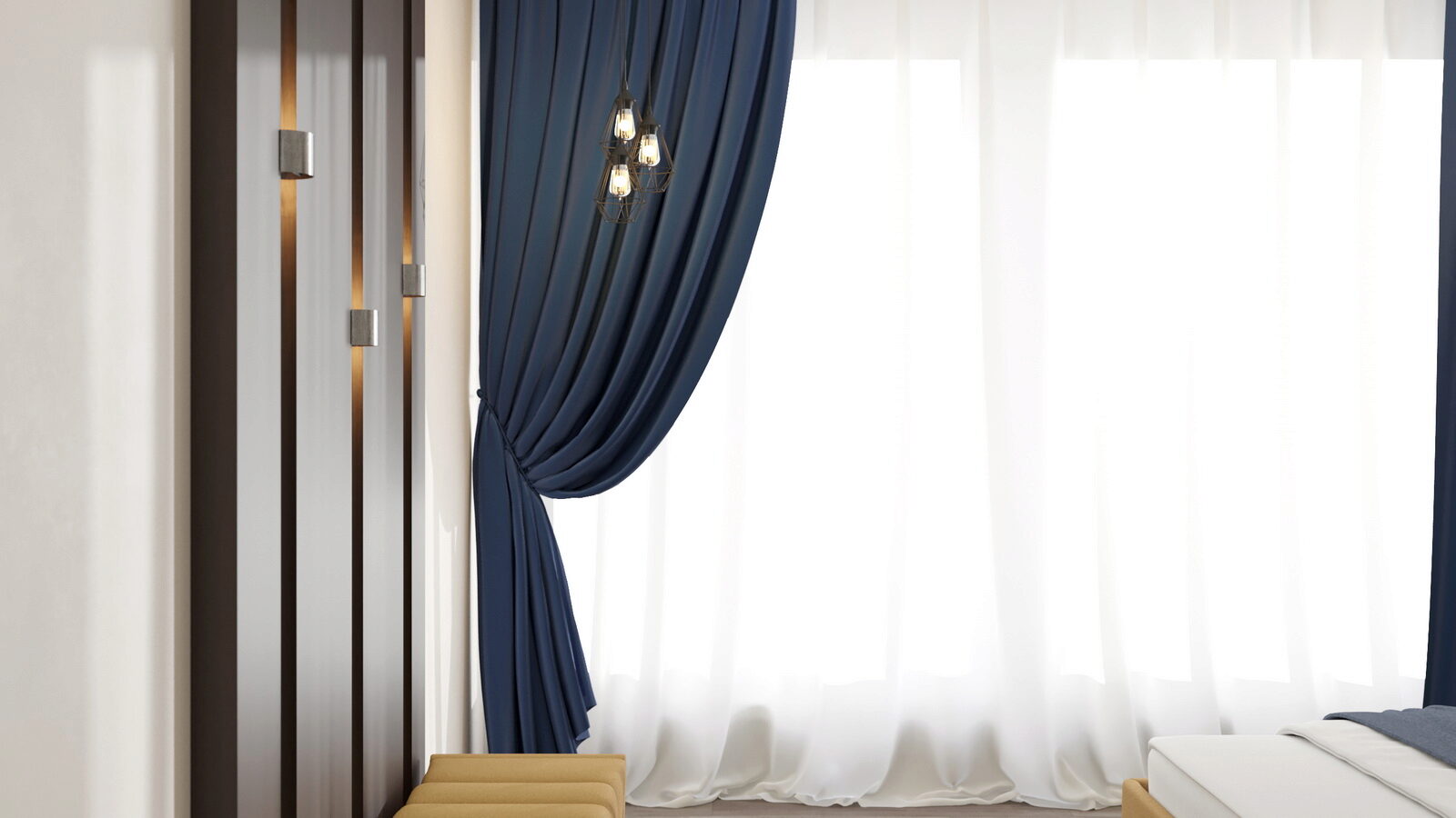 Штора Blackout Basic 2.0, цвет: темно-синий штора портьерная этель штрихи серый на шторной ленте 130х300 см